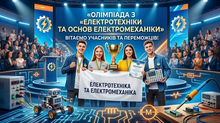 Детальніше про статтю Вітаємо переможців олімпіади з «Електротехніки та основ електромеханіки»!